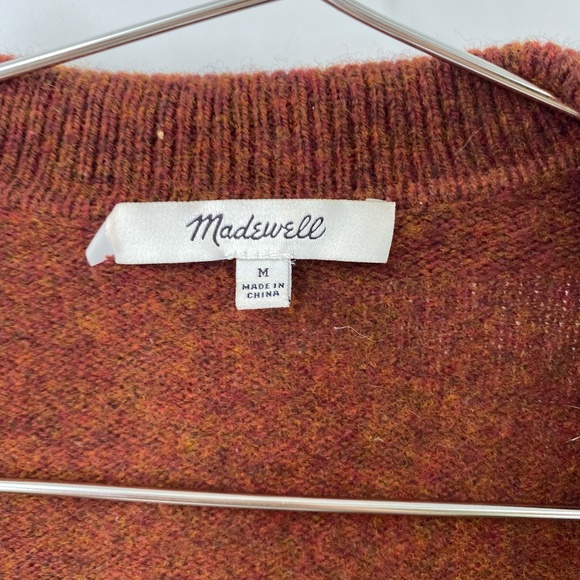 Madewell Merino Wool Blend Polo Knit Sweater Size Medium - Picture 3 of 6